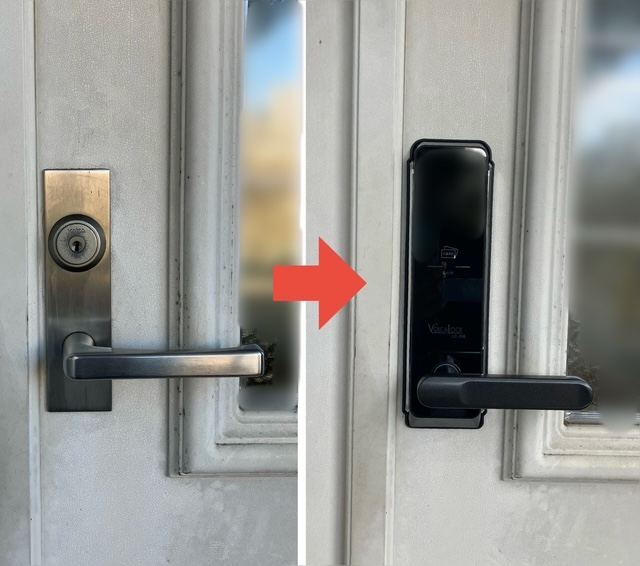 輸入住宅ドアデジタルキー取付