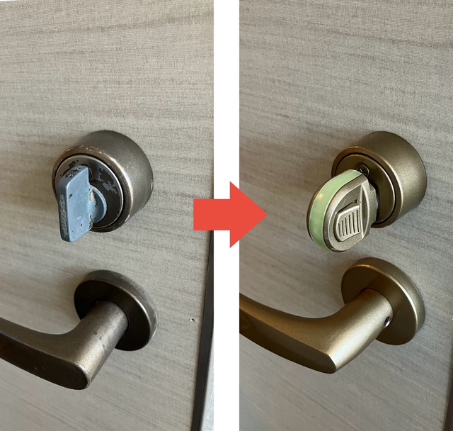 ゴール防犯サムターン交換